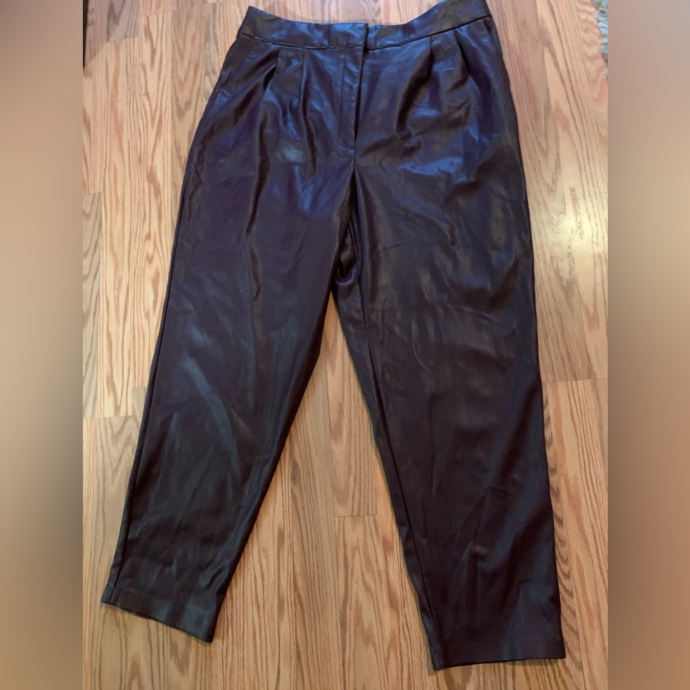 Express - Plum Leather Pants
